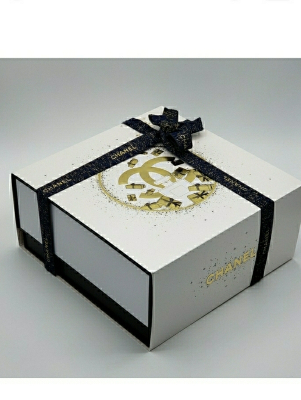 Chanel Holiday Gift Box White Gold